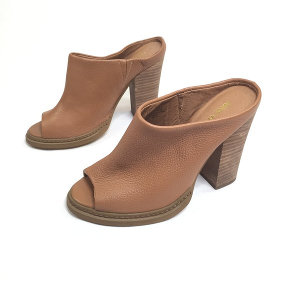 Nine West Shoes - Nine West Lucky One GD Leather Mule Block Heels  7